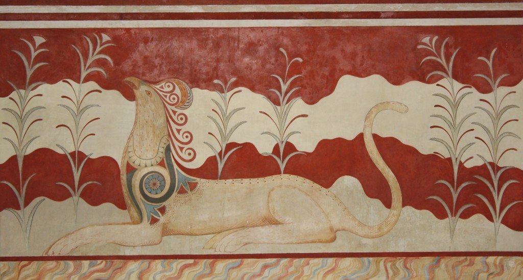 Minoan Griffin Fresco from Knossos, 1700-1450 BCE.