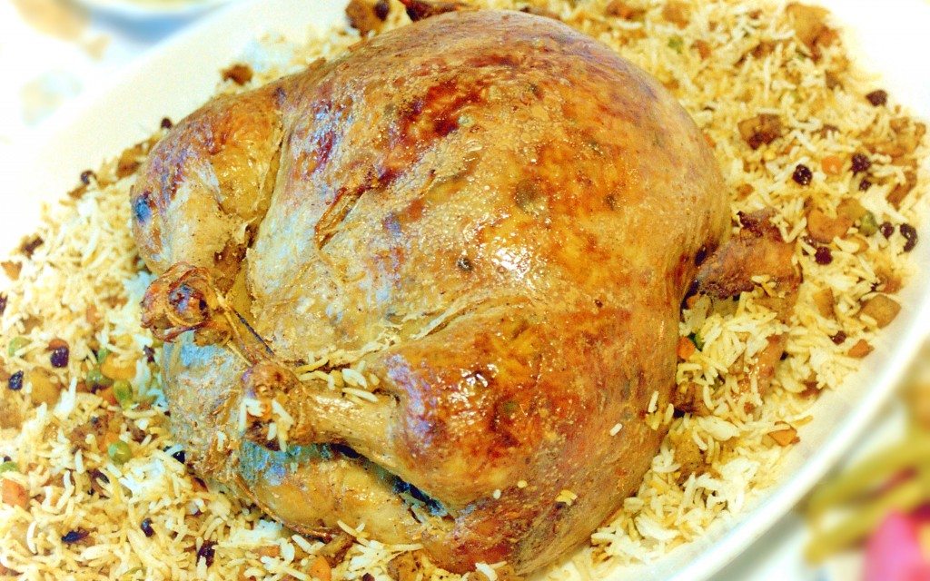  Nawal Nasrallah's "Pregnant Chicken" dish. (Photo, courtesy of Nawal Nasrallah.)