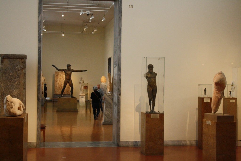 An interior view of the National Archaeological Museum, Athens.