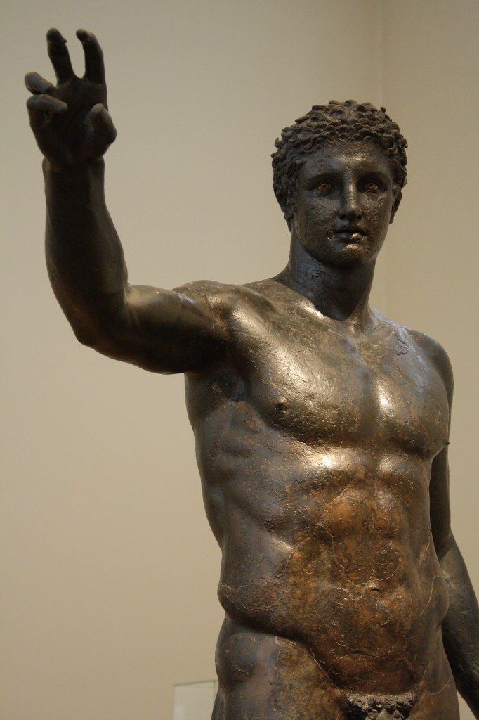 The bronze Antikythera Youth c. 340 BCE.