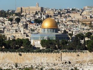 Jerusalem's Dome of the Rock marks the site where Jews believe Abraham was preparing to sacrifice his son Isaac and where Muslims believe the Prophet Muhammad journeyed to heaven. (photo: Rick Steves)