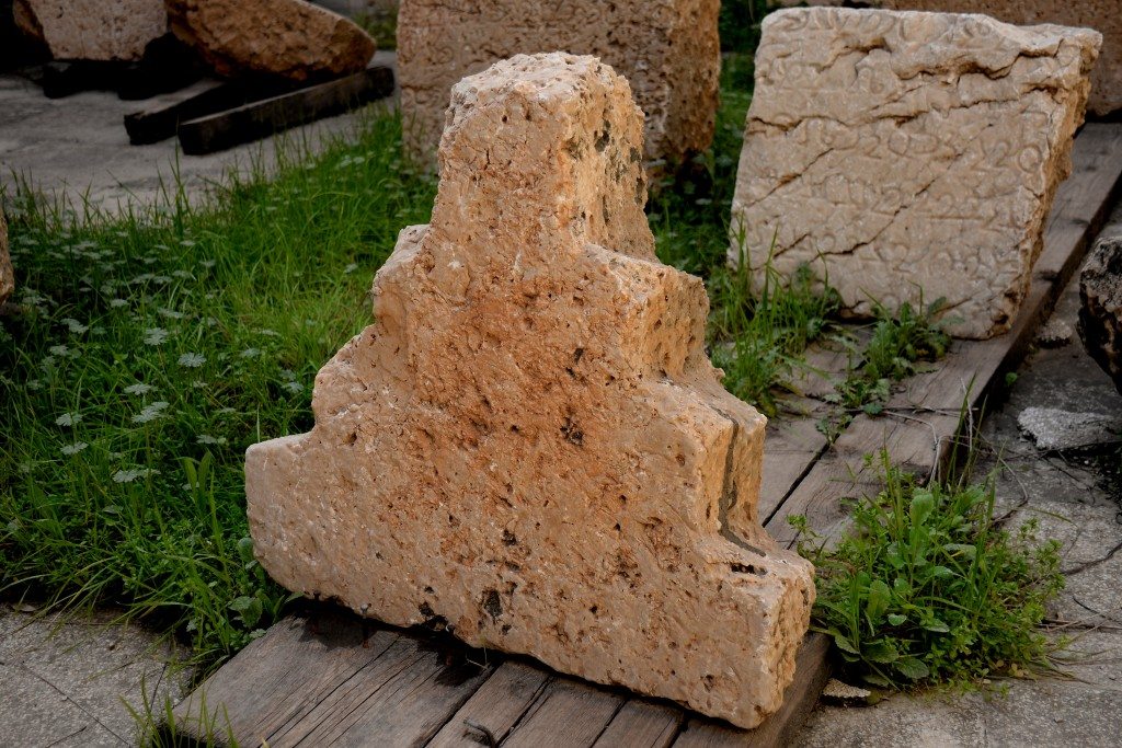 One of the stone blocks which was decorating the upper surface of the tower. The Sulaymaniyah Museum. Exclusive photo! 