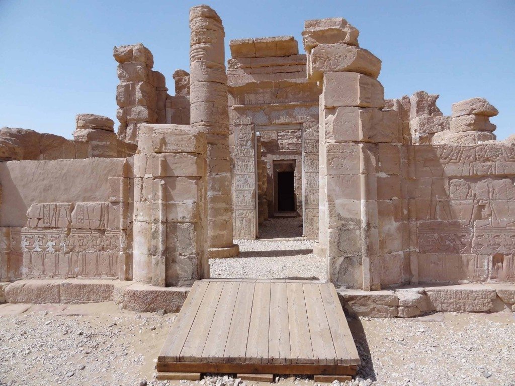 Entrance to the temple at Deir el-Haggar