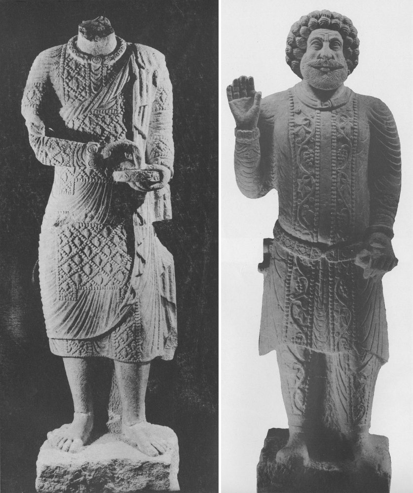 Statues seen at 0:40 and 2:43 of the video. From Safar and Mustafa, Hatra: The City of the Sun God, pl. 19, pl. 199, pp. 75, 212.