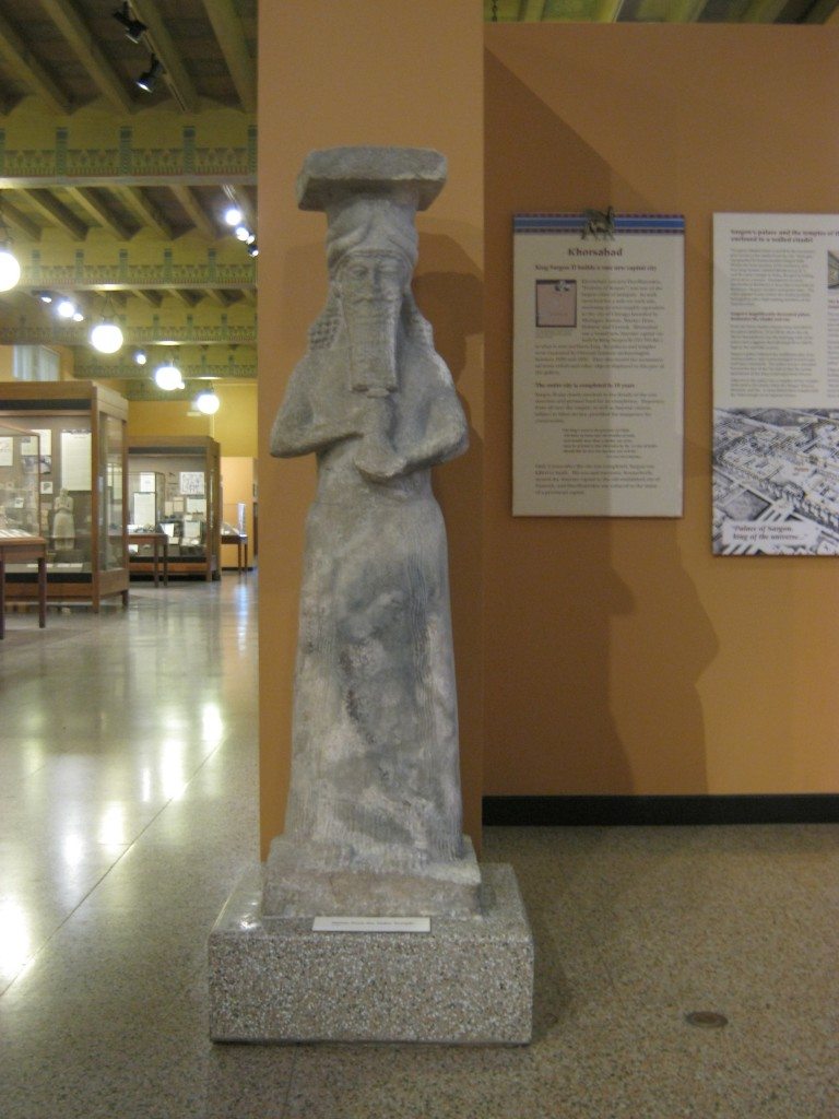 Statue from the Temple of Nabu in Dur-Sharrukin. From the Oriental Institute at the University of Chicago. Photo by Author.