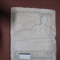 Relief of a reclining woman. Photo by Diane Siebrandt, U.S. State Department, 2008.