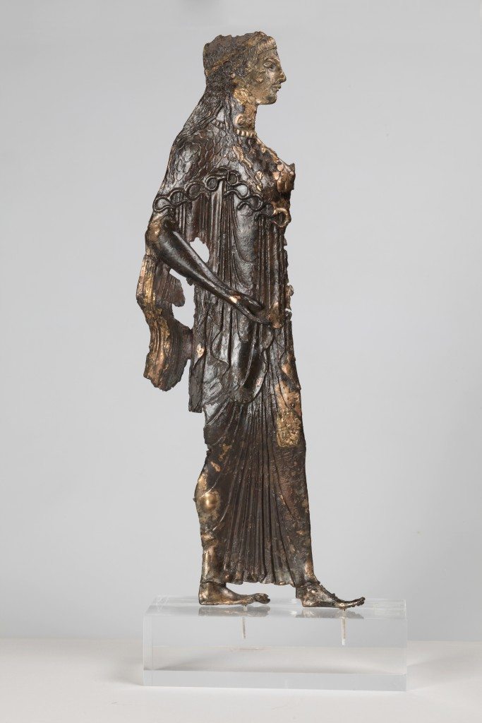 A votive bronze Athena.