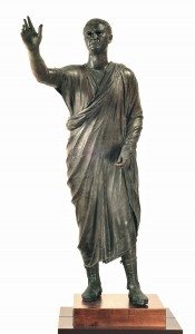 Portrait Statue of Aule Meteli (Arringatore). Late second century BCE bronze 179 cm. Florence, Museo Archeologico Nazionale.