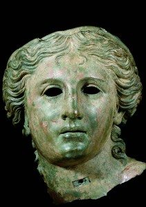 Head of Aphrodite (?). First century BCE bronze 37x 30.5 x 29 cm. London, The British Museum.