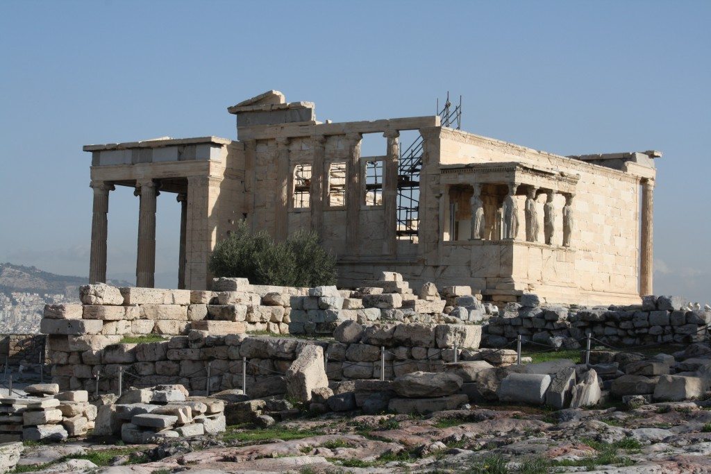 The western side of the Erechtheion.
