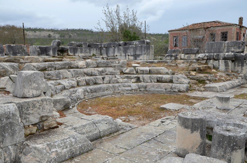 The Bouleuterion of Stratonicea, built in the Late Hellenistic period. The four lower rows of seats are still preserved.
