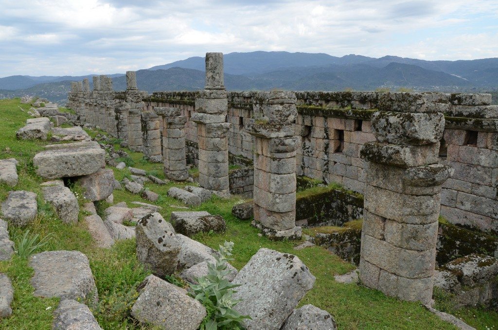 The ruins of the Hellenistic three-storey Agora of Alinda.