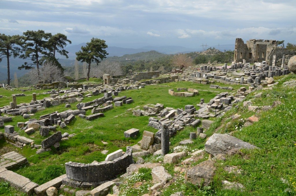 View of the Temple Terrace of the Sanctuary of Zeus Labraundos at Ladraunda.