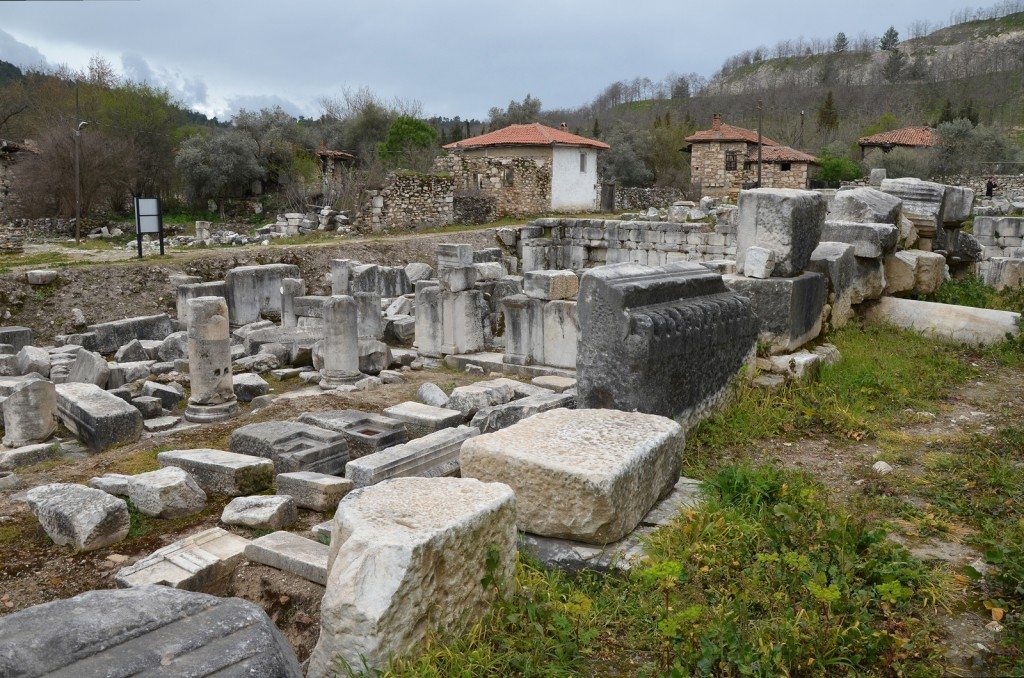 The ruins of the impressive Gymnasium of Stratonicea. It was built in the second quarter of the 2ndcentury BC to the west end of the city and was richly decorated in the Corinthian order.