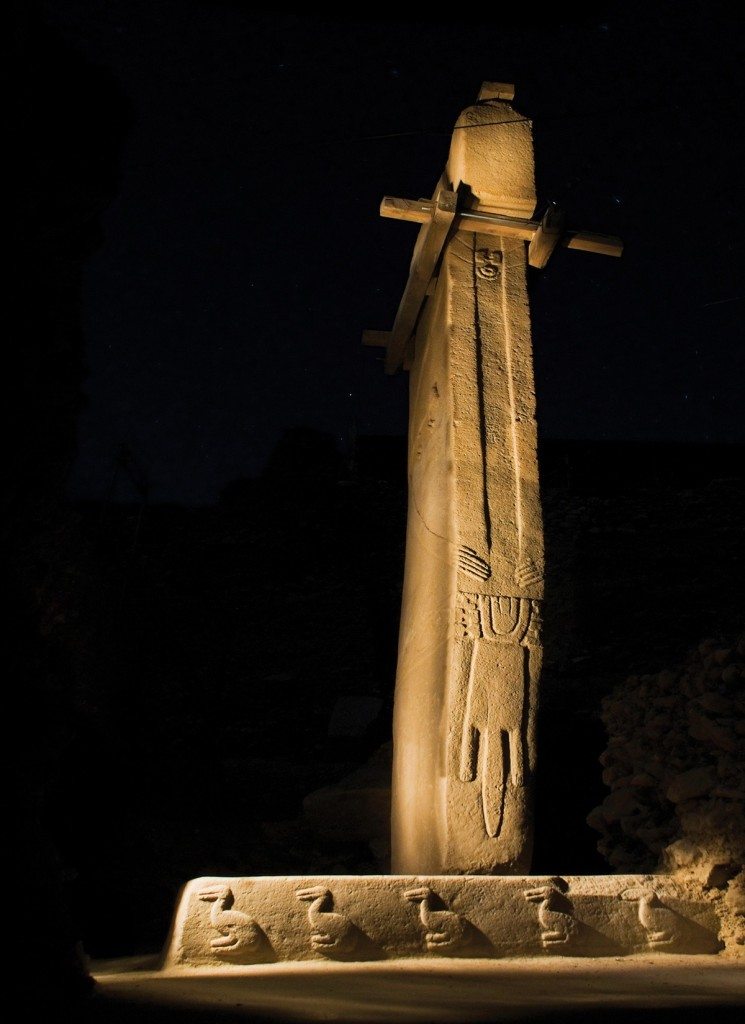 An ancient column at Göbekli Tepe in present-day Turkey. (Photo Credit: Mr. Nico Becker.) 