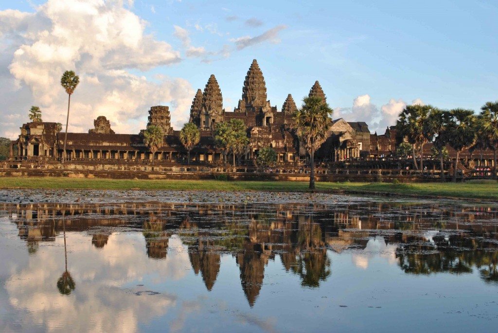 Angkor Wat reflected in surrounding pool. Photo © Annabel Venn