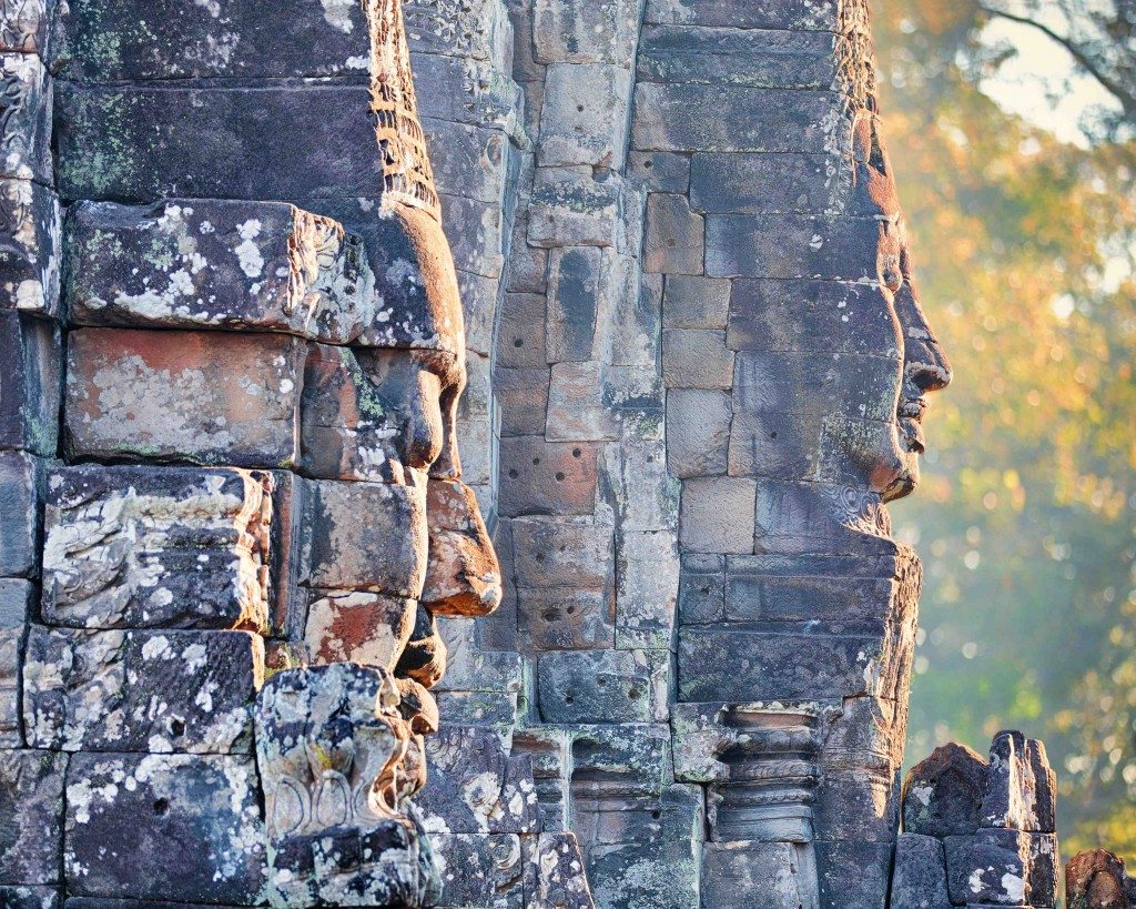 Colossal faces from Prasat Bayon. 