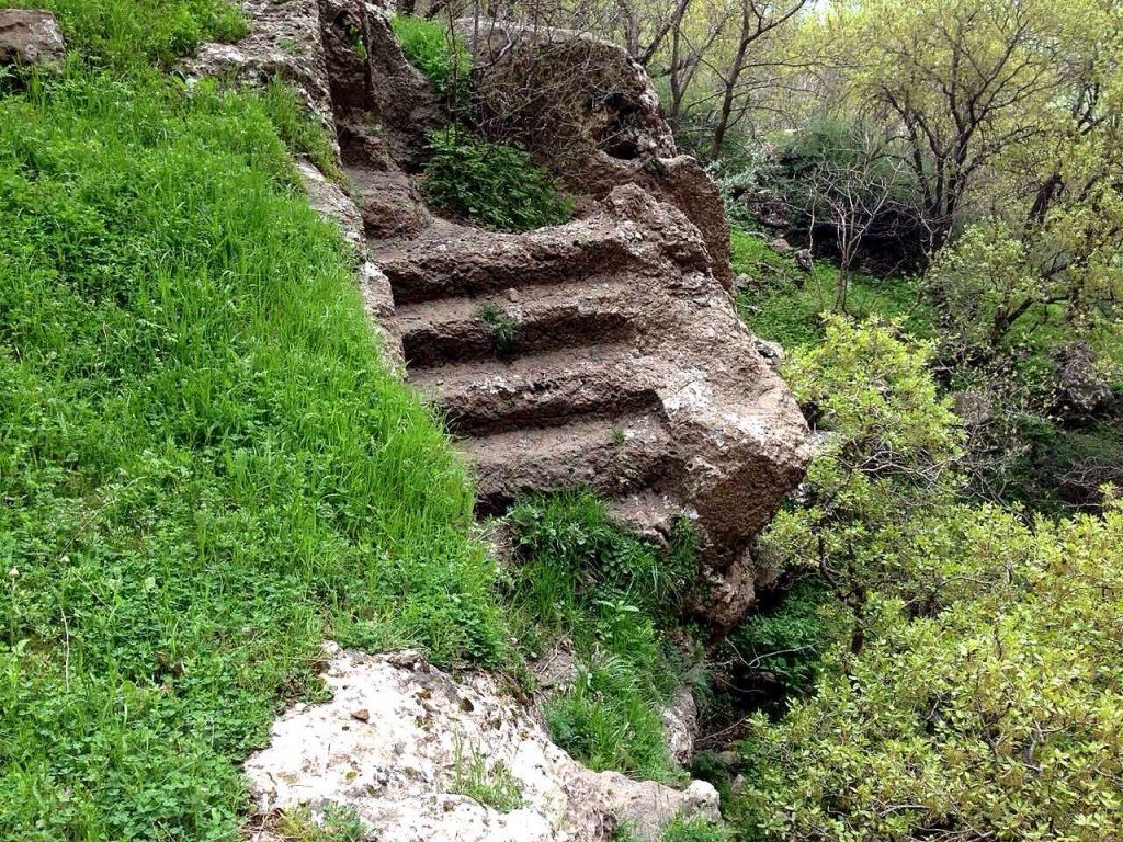 This stair-like structure was found higher up in the Mountain. There few other near by similar structures. 
