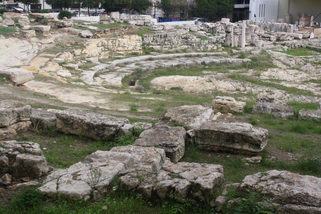 The Hellenistic theatre of Zea, Piraeus in the museum gardens.