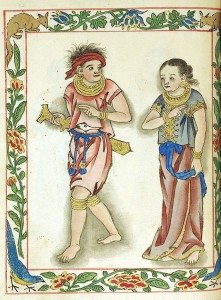 Detail from the Boxer Codex. Collection of the Lilly Library, Indiana University, Bloomington, Indiana. Image courtesy of the Lilly Library.