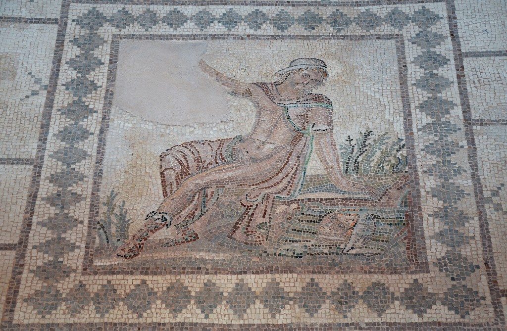Mosaic of Narcissus in the House of Dionysus, late 2nd/early 3rd century AD, Paphos Archaeological Park