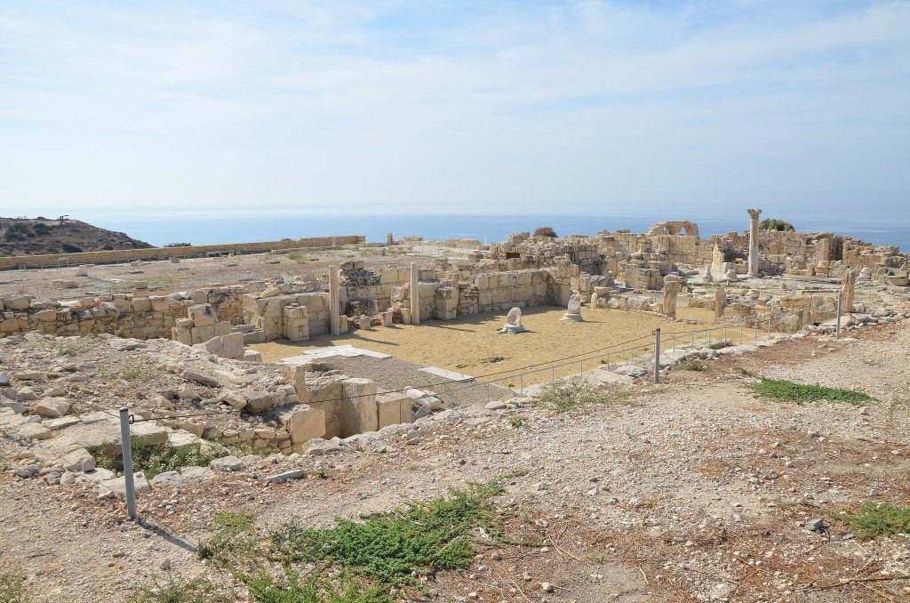 The ruins of the Early Christian Basilica overlooking the sea, Kourion