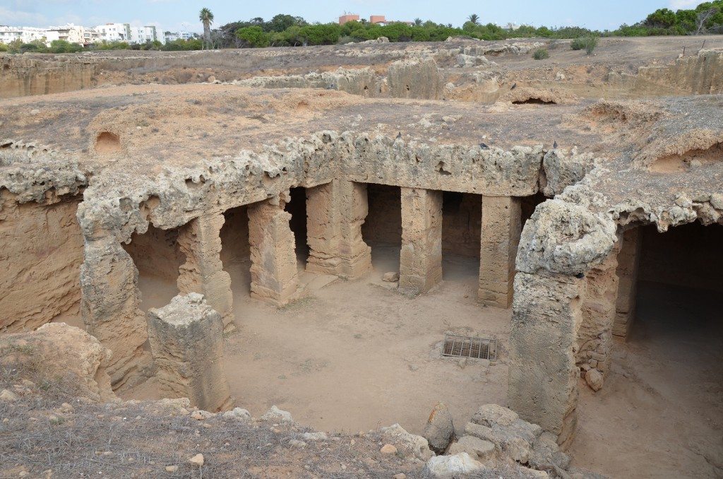 Tomb No 5 with columned atrium, one of the largest tombs discovered in the necropolis covering an area of 390 square metres, Tombs of the Kings, Kato Pafos