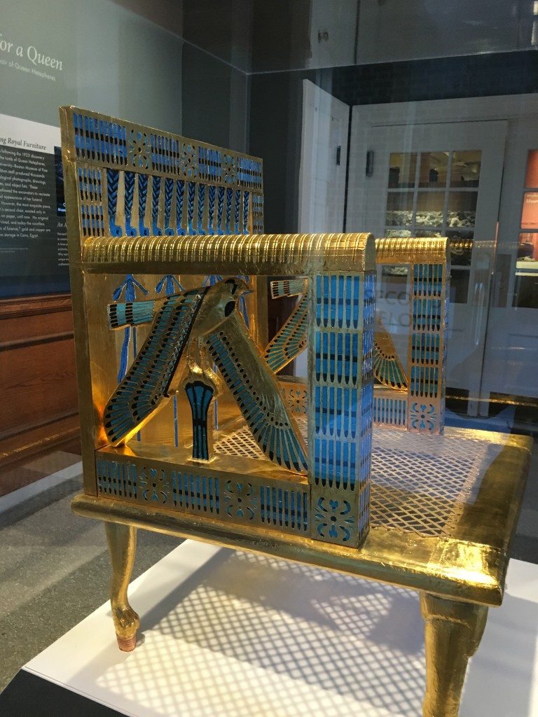 The Egyptian queen's throne.