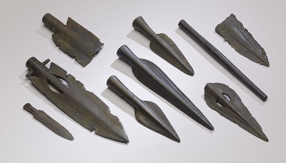 Several impressive dagger and spear points that were thrown into the River Thames and were eventually found in the Broadness Hoard, another of Britain's important hoards. 