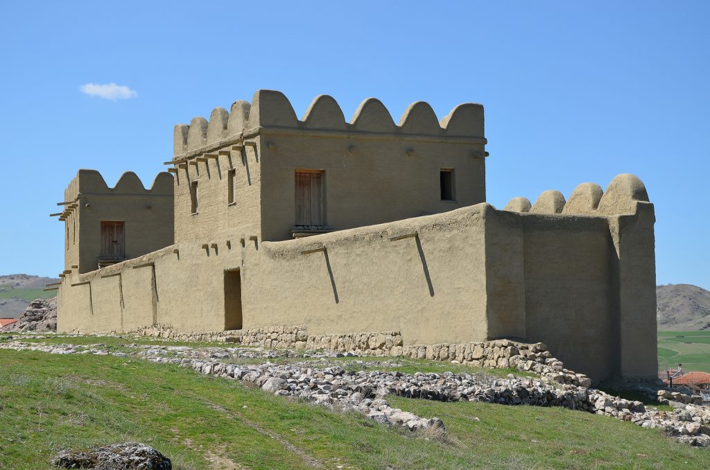 Modern reconstruction of a 65m long section of the city wall made of mud brick with defense towers built at intervals of 20-25 metres. The reconstructed part rests on top of the original Hittite foundations. The inner city wall shielded the area of the Great Temple and adjacent settlement.